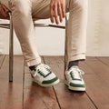 Baskets Blanches & Kaki Hazel - Mixte