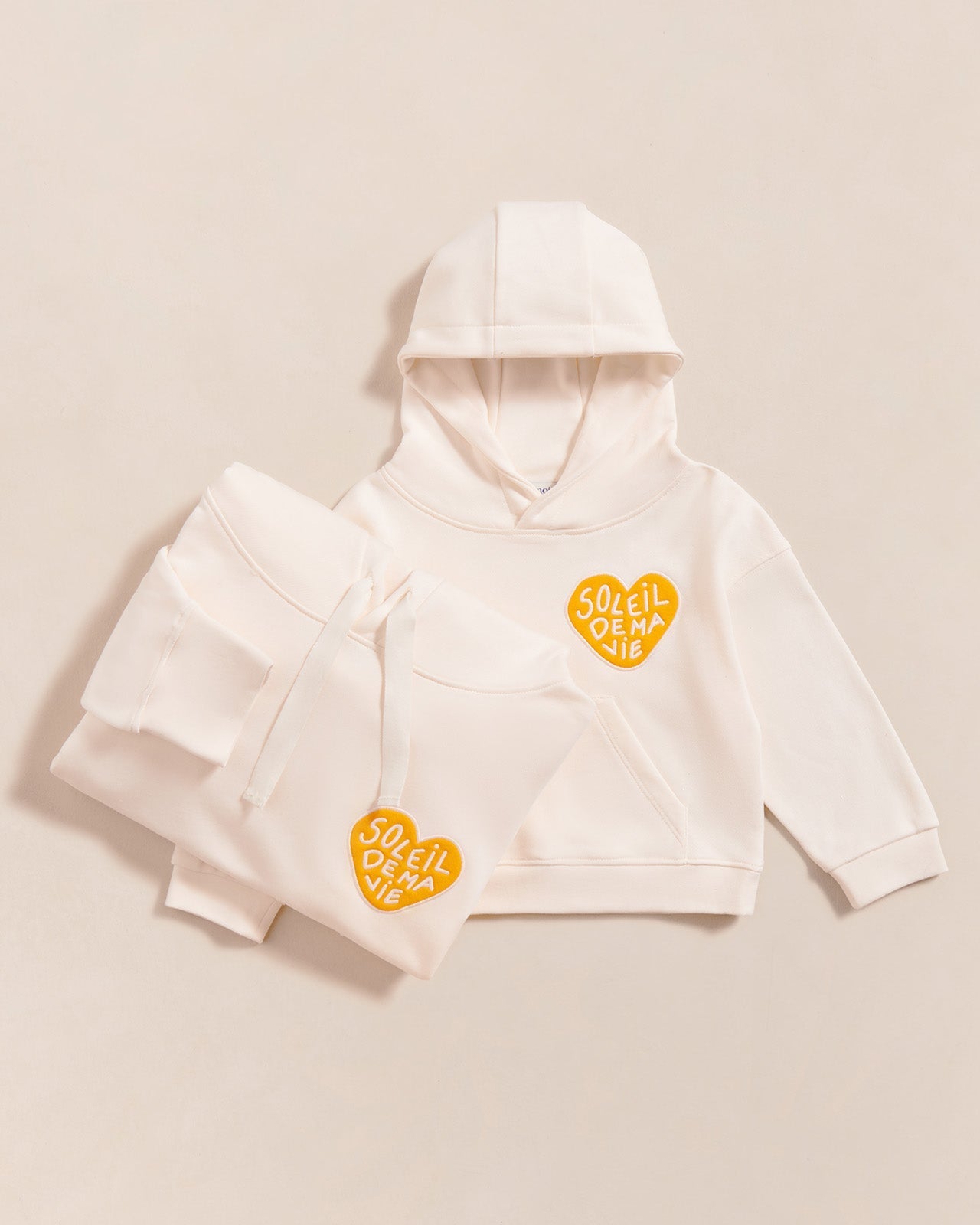 Le Hoodie Soleil De Ma Vie Enfant En Coton Bio - Crème