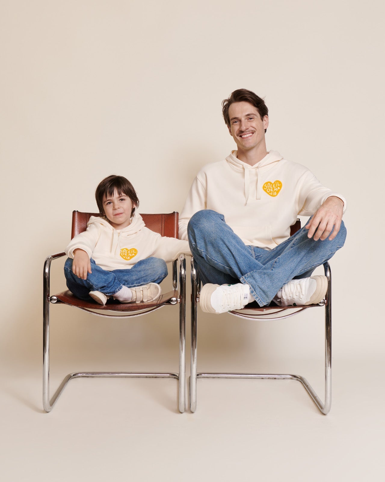 Le Hoodie Soleil De Ma Vie Enfant En Coton Bio - Crème