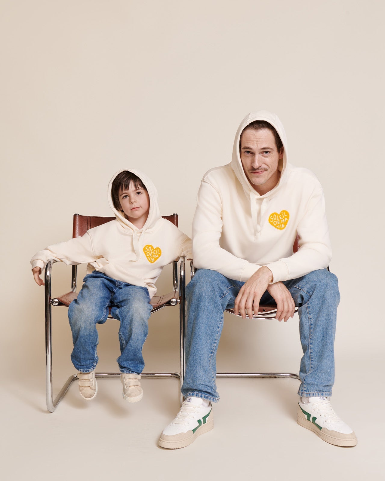 Le Hoodie Soleil De Ma Vie Enfant En Coton Bio - Crème