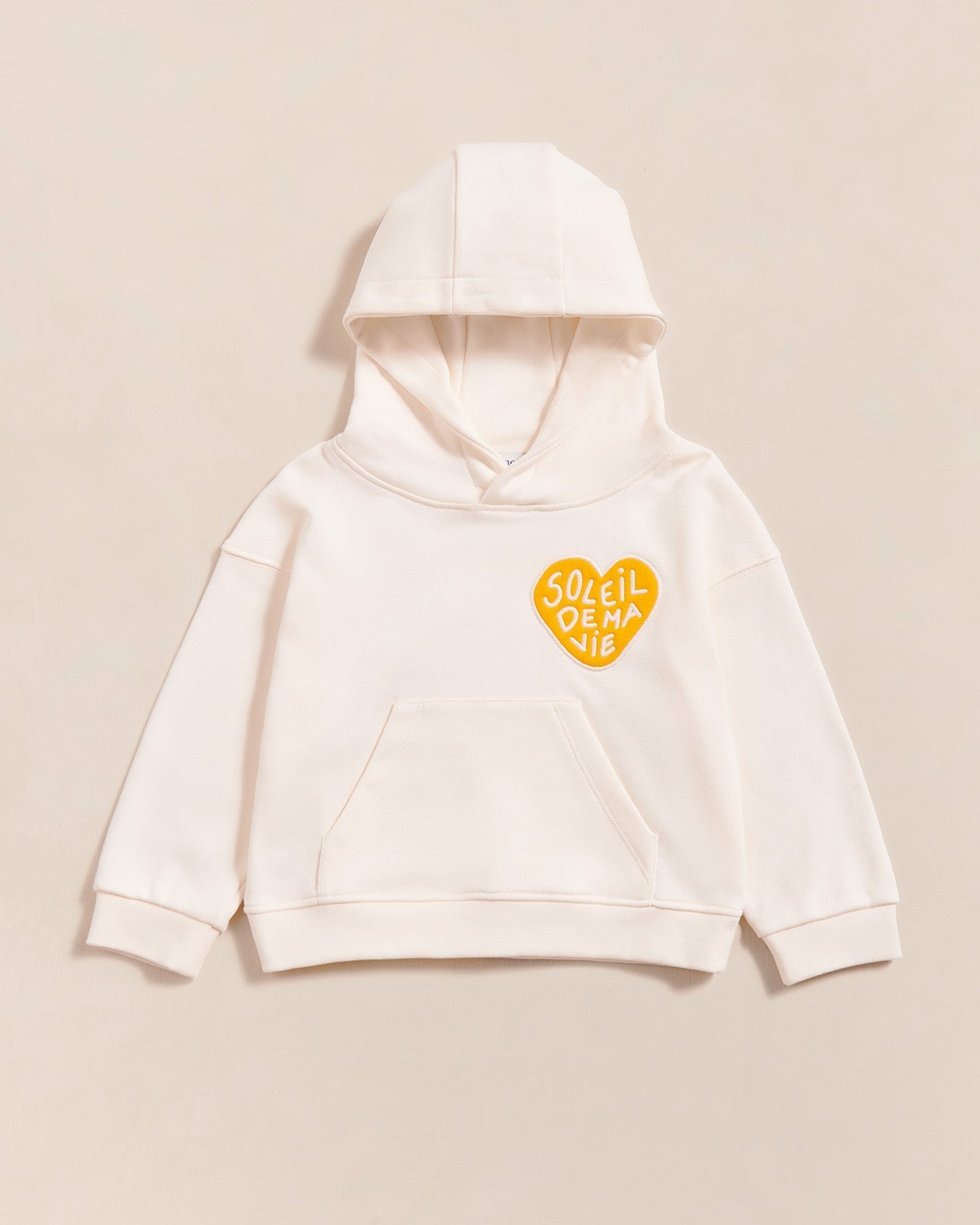 Le Hoodie Soleil De Ma Vie Enfant En Coton Bio - Crème