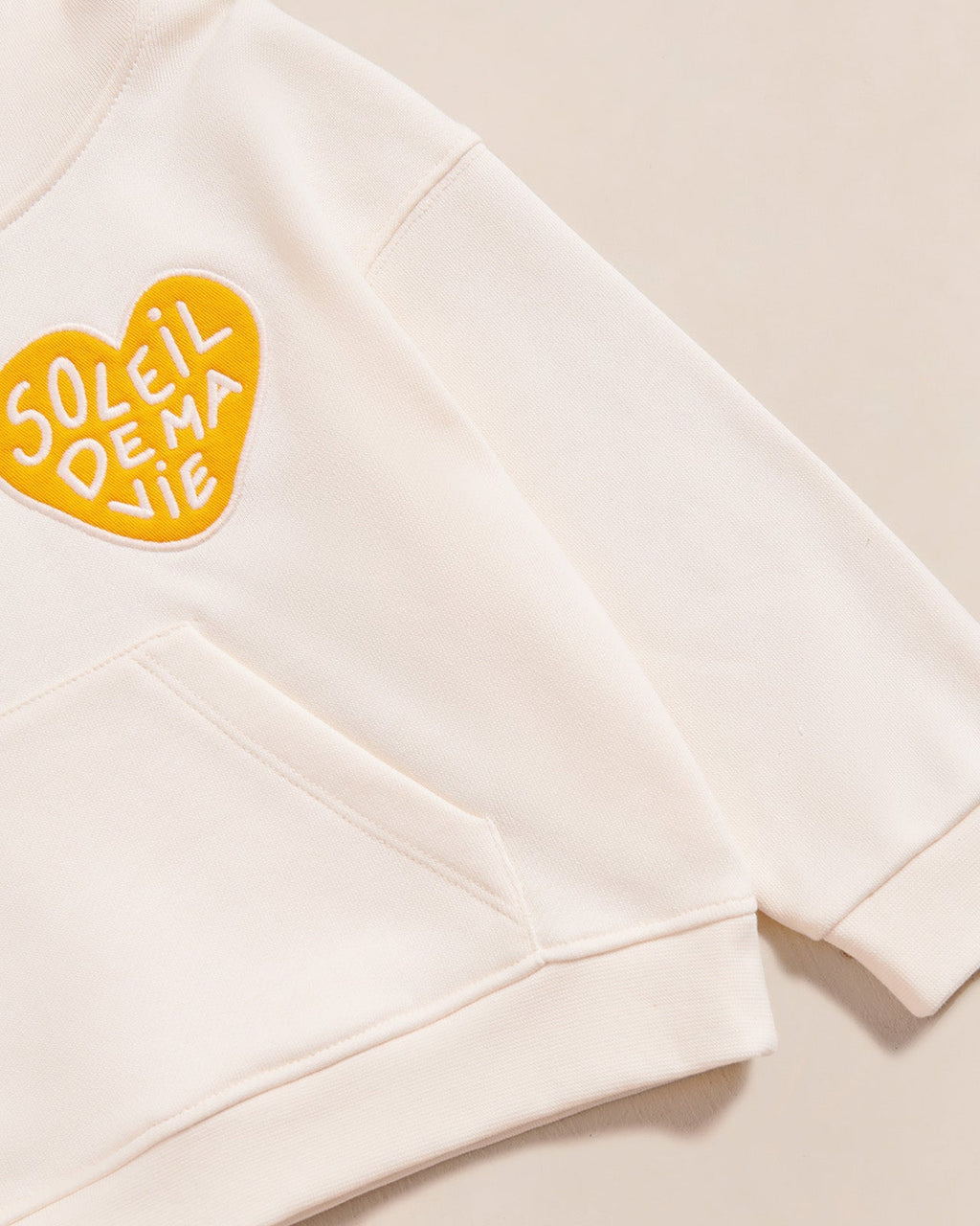 Le Hoodie Soleil De Ma Vie Enfant En Coton Bio - Crème