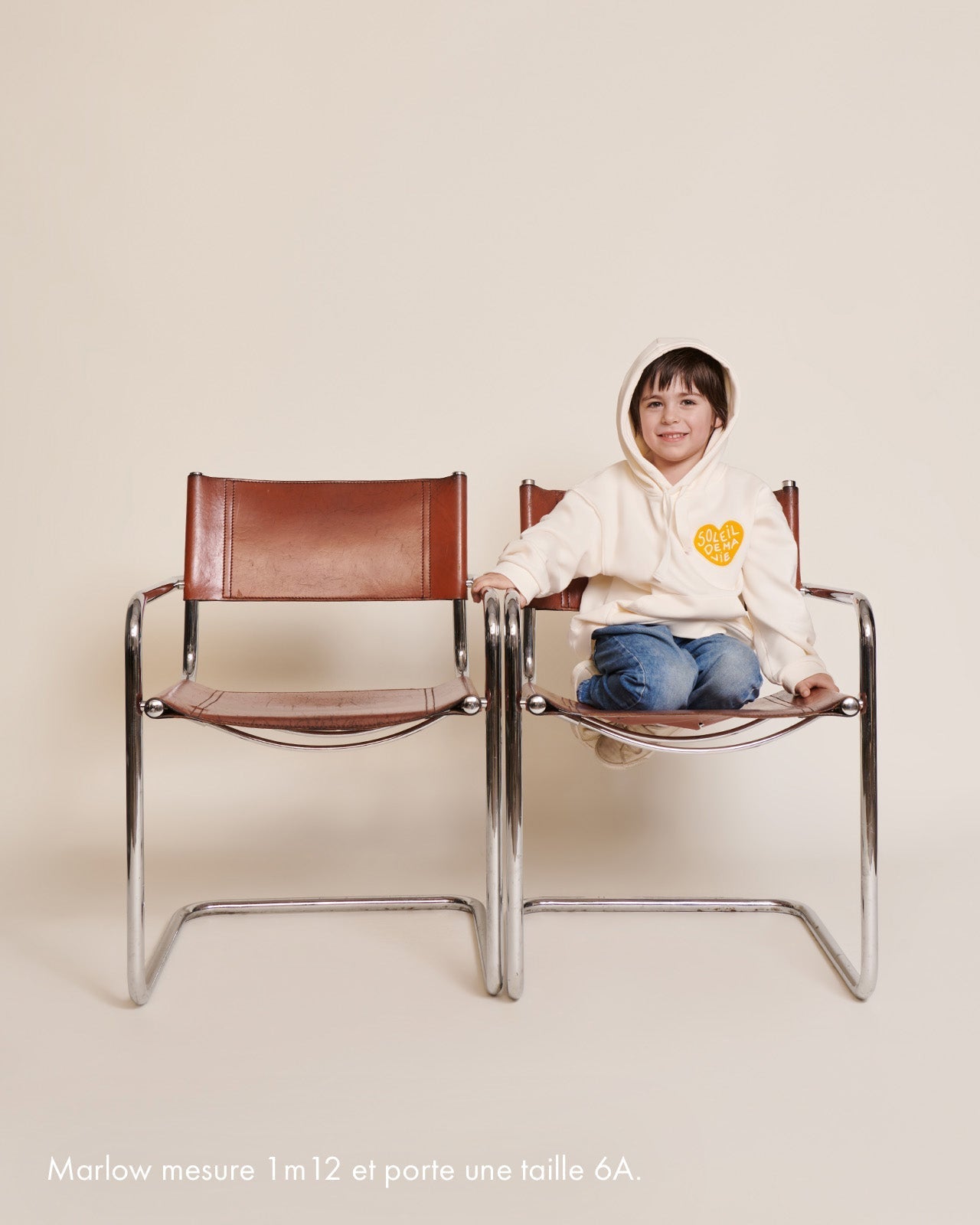 Le Hoodie Soleil De Ma Vie Enfant En Coton Bio - Crème