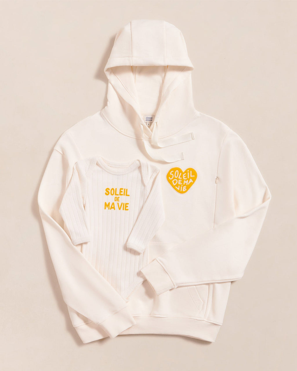 Le Hoodie D'Allaitement Soleil De Ma Vie En Coton Bio - Crème