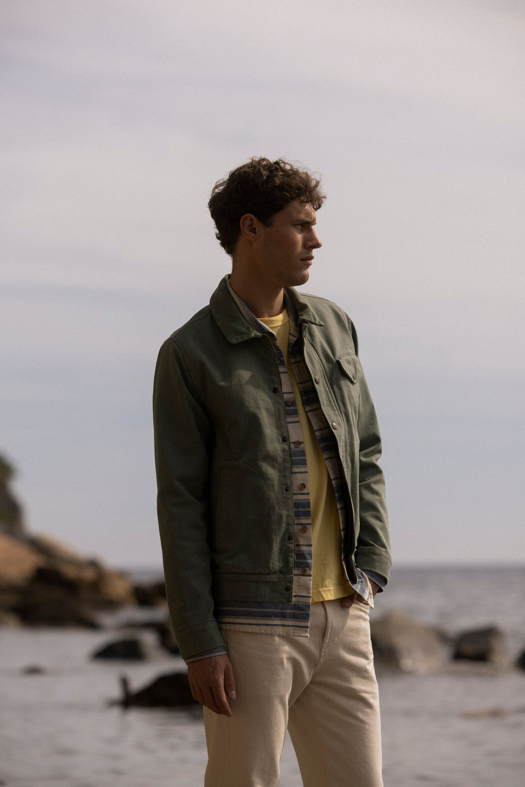 Blouson Vert Clair Seillon - Homme