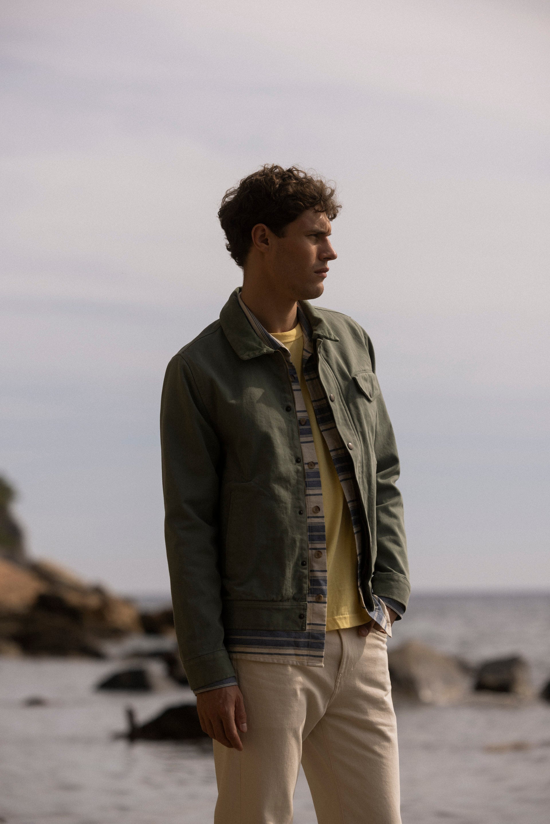 Blouson Vert Clair Seillon - Homme