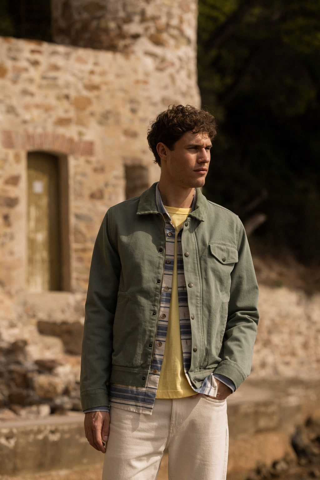 Blouson Vert Clair Seillon - Homme