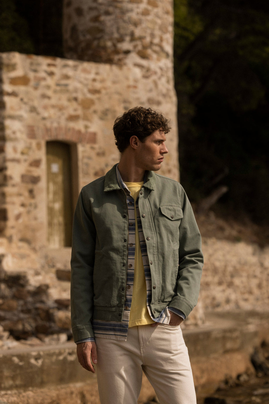 Blouson Vert Clair Seillon - Homme
