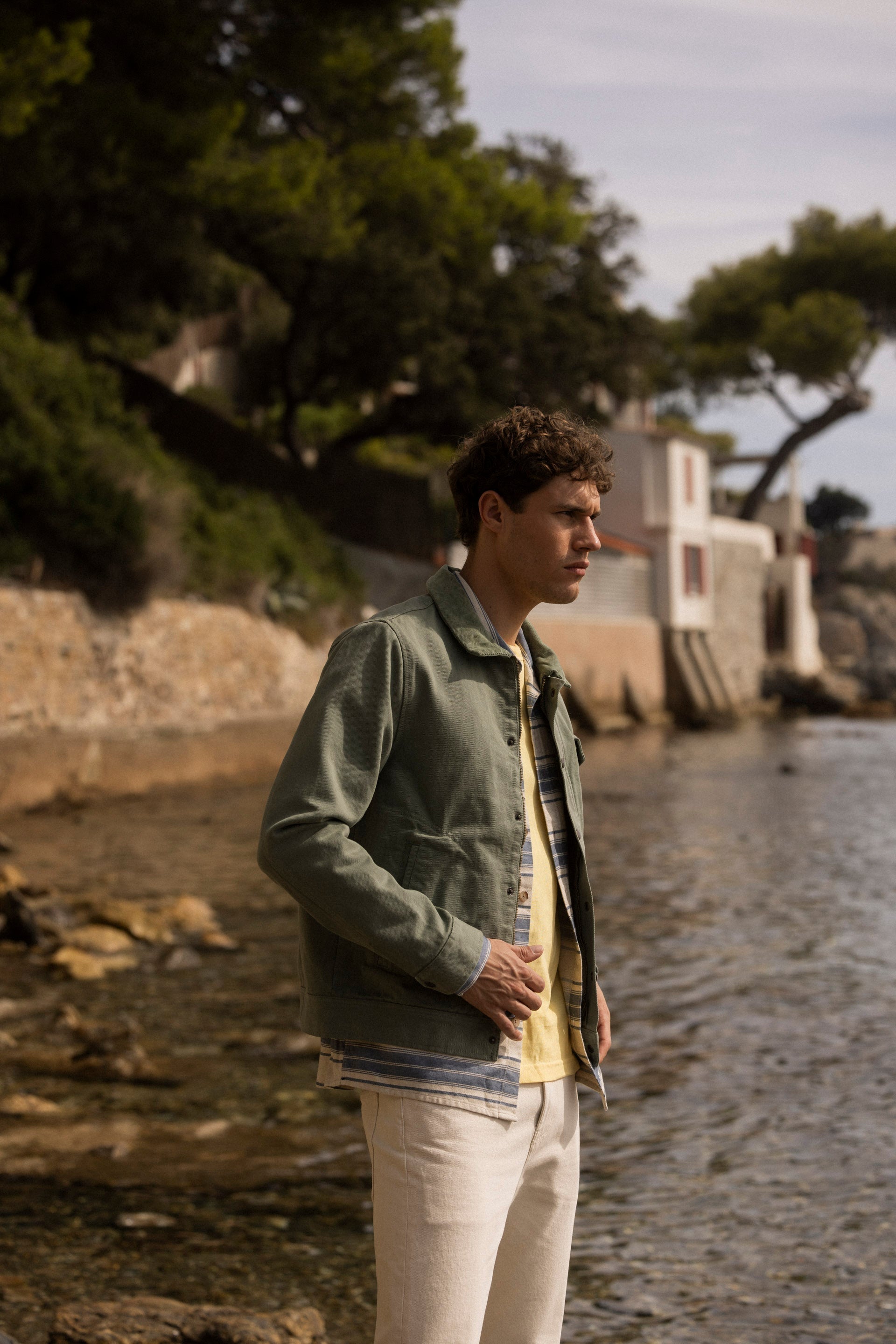 Blouson Vert Clair Seillon - Homme