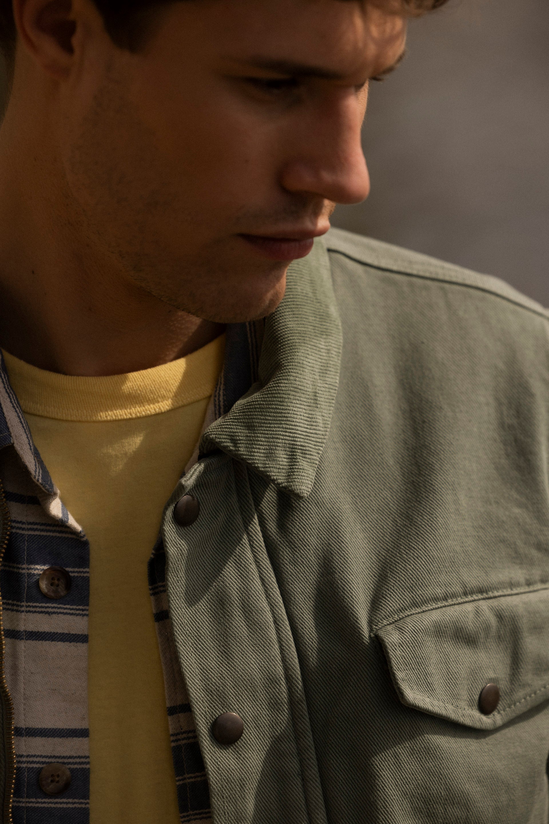 Blouson Vert Clair Seillon - Homme