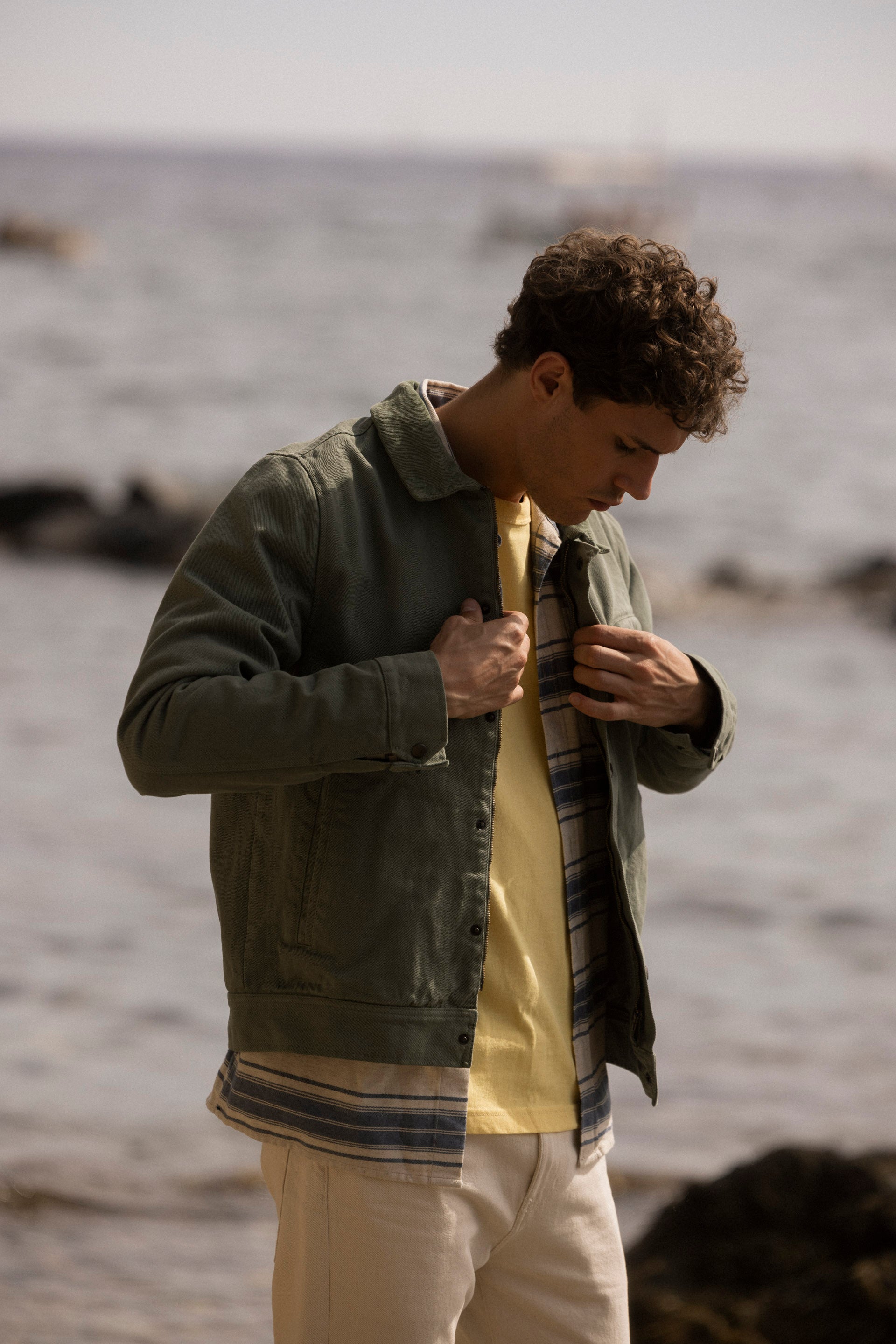 Blouson Vert Clair Seillon - Homme