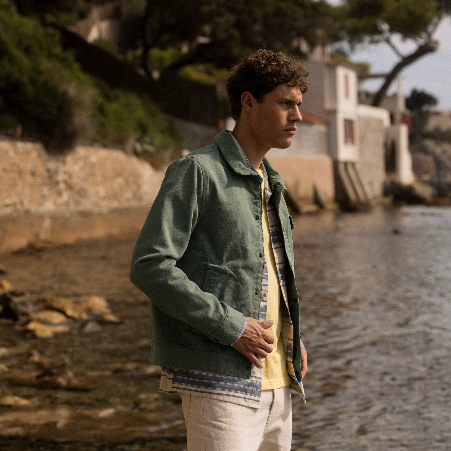 Blouson Vert Clair Seillon - Homme