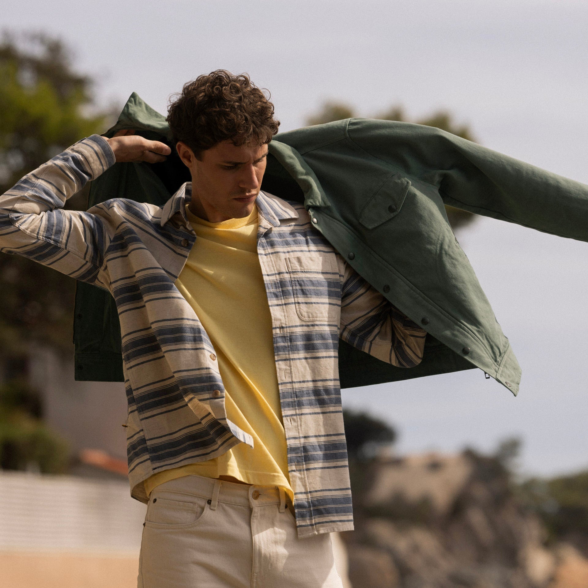 Blouson Vert Clair Seillon - Homme