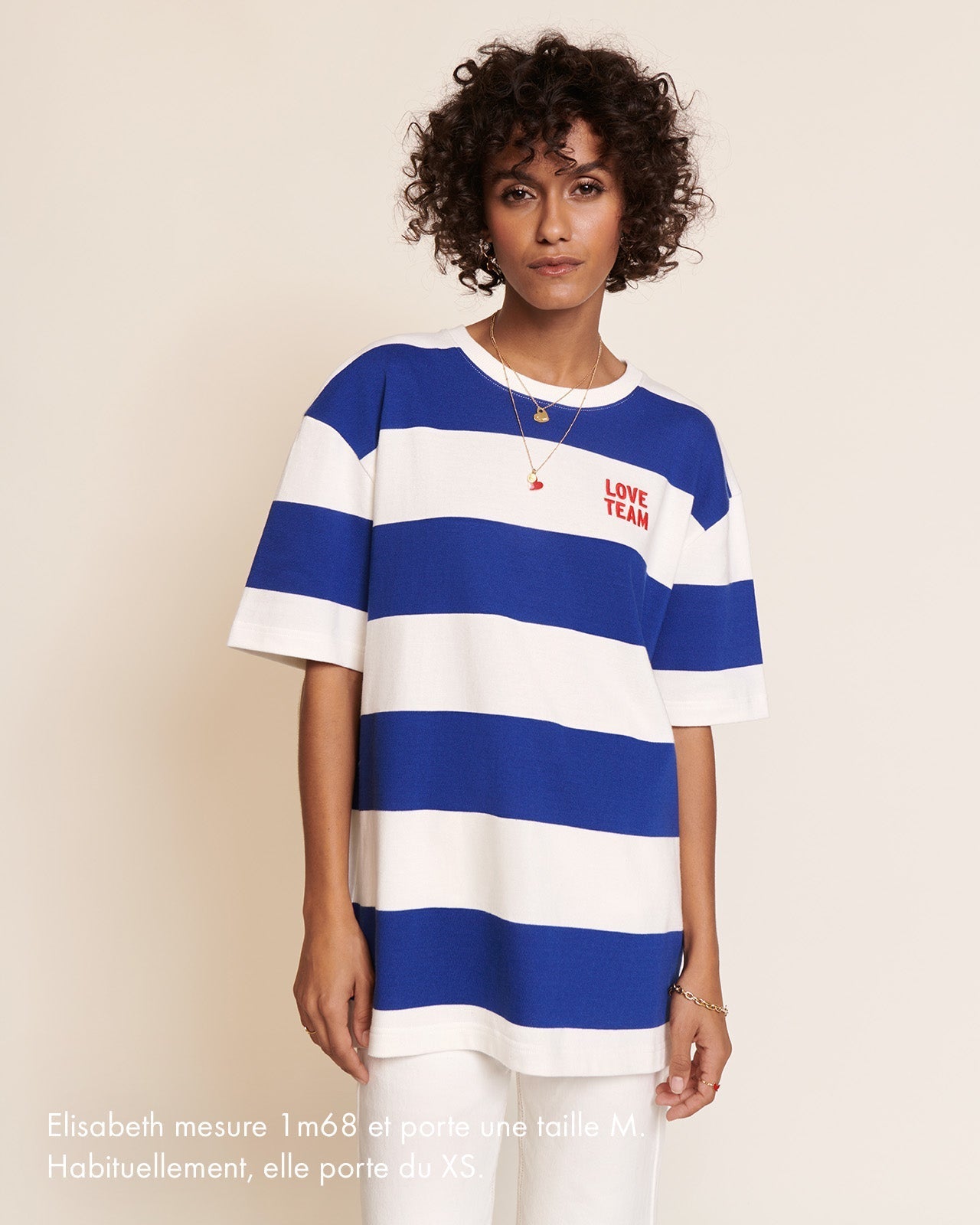 La Marinière Unisexe Love Team En Coton Bio - Bleu