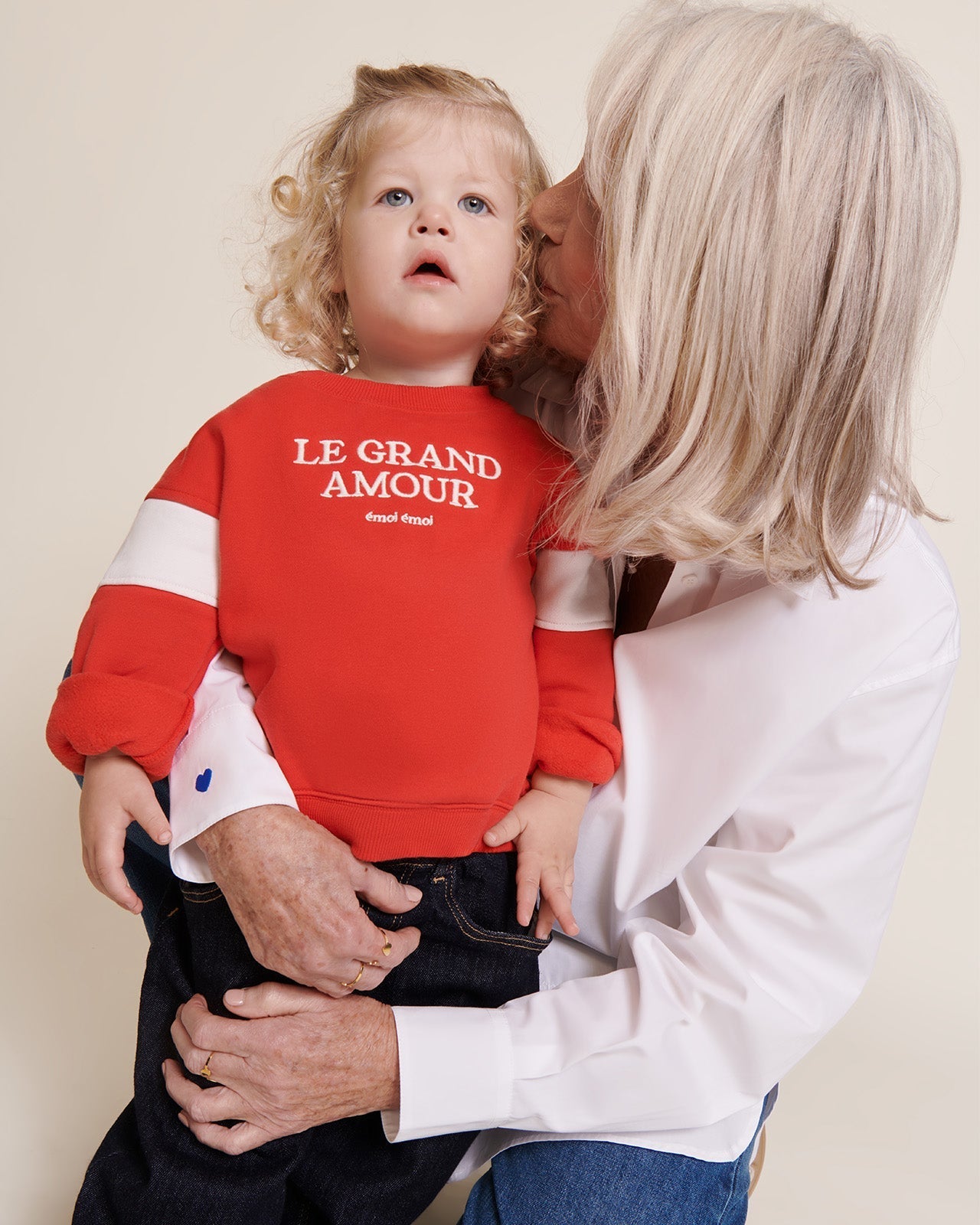 Le Sweat Le Grand Amour Enfant En Coton Bio - Rouge
