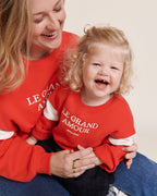 Le Sweat Le Grand Amour Enfant En Coton Bio - Rouge