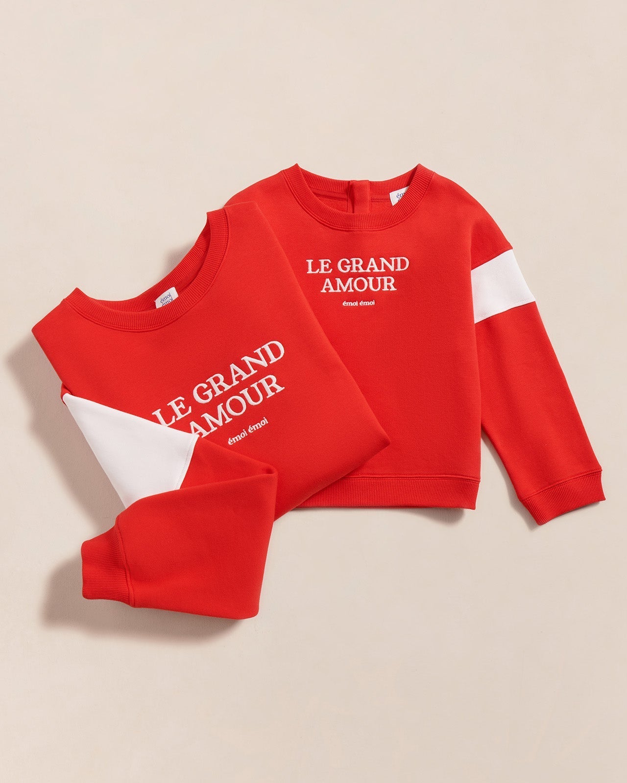 Le Sweat Le Grand Amour Enfant En Coton Bio - Rouge