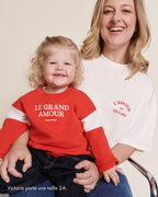 Le Sweat Le Grand Amour Enfant En Coton Bio - Rouge