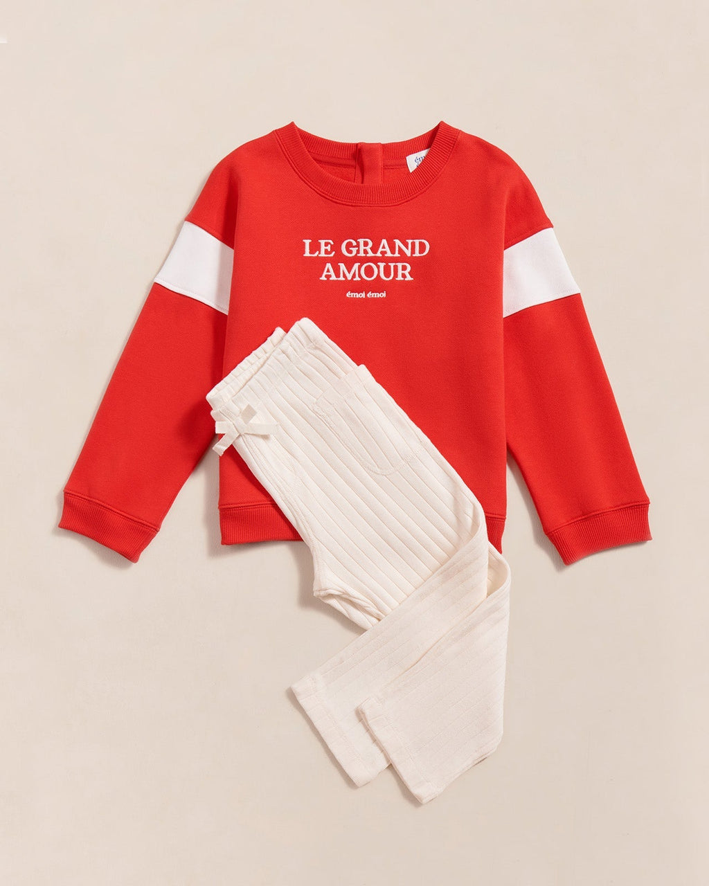 Le Sweat Le Grand Amour Enfant En Coton Bio - Rouge