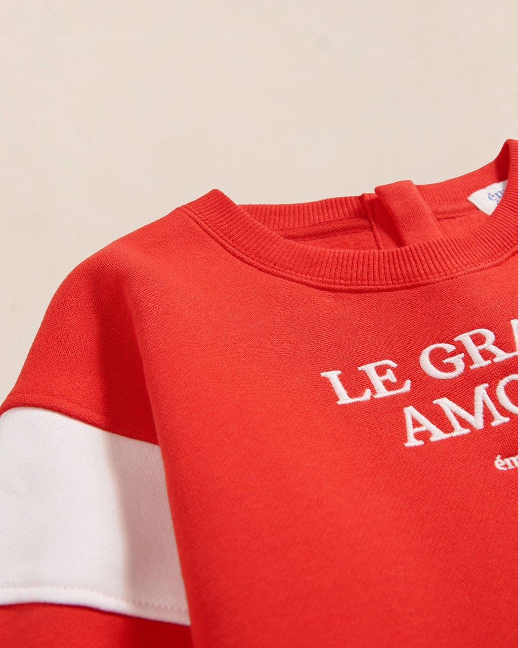Le Sweat Le Grand Amour Enfant En Coton Bio - Rouge
