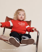 Le Sweat Le Grand Amour Enfant En Coton Bio - Rouge
