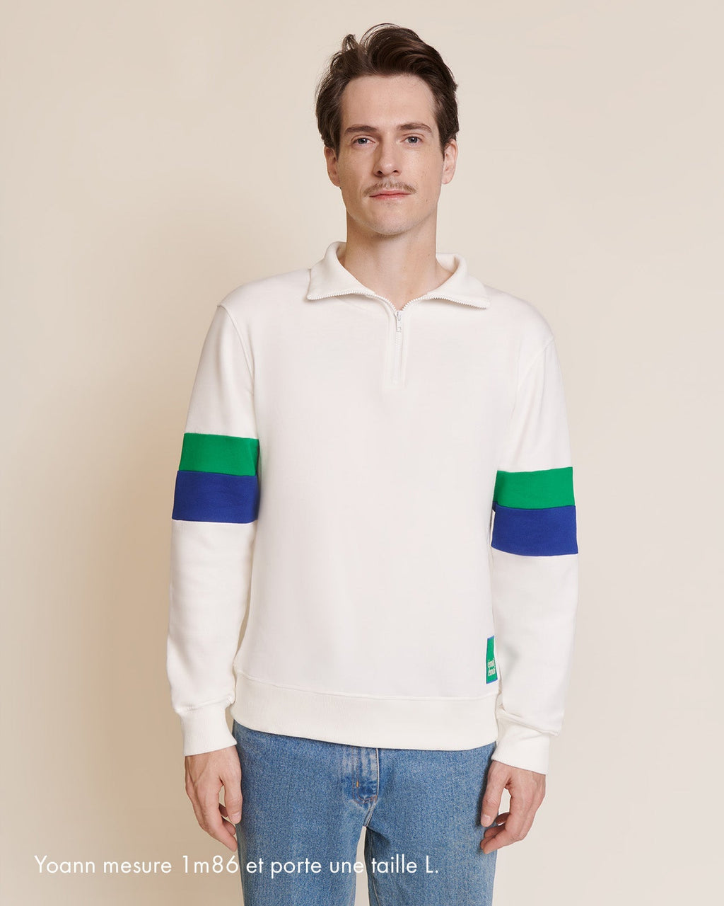 Le Sweat Stanny En Coton Bio Et Col Zippé - Blanc