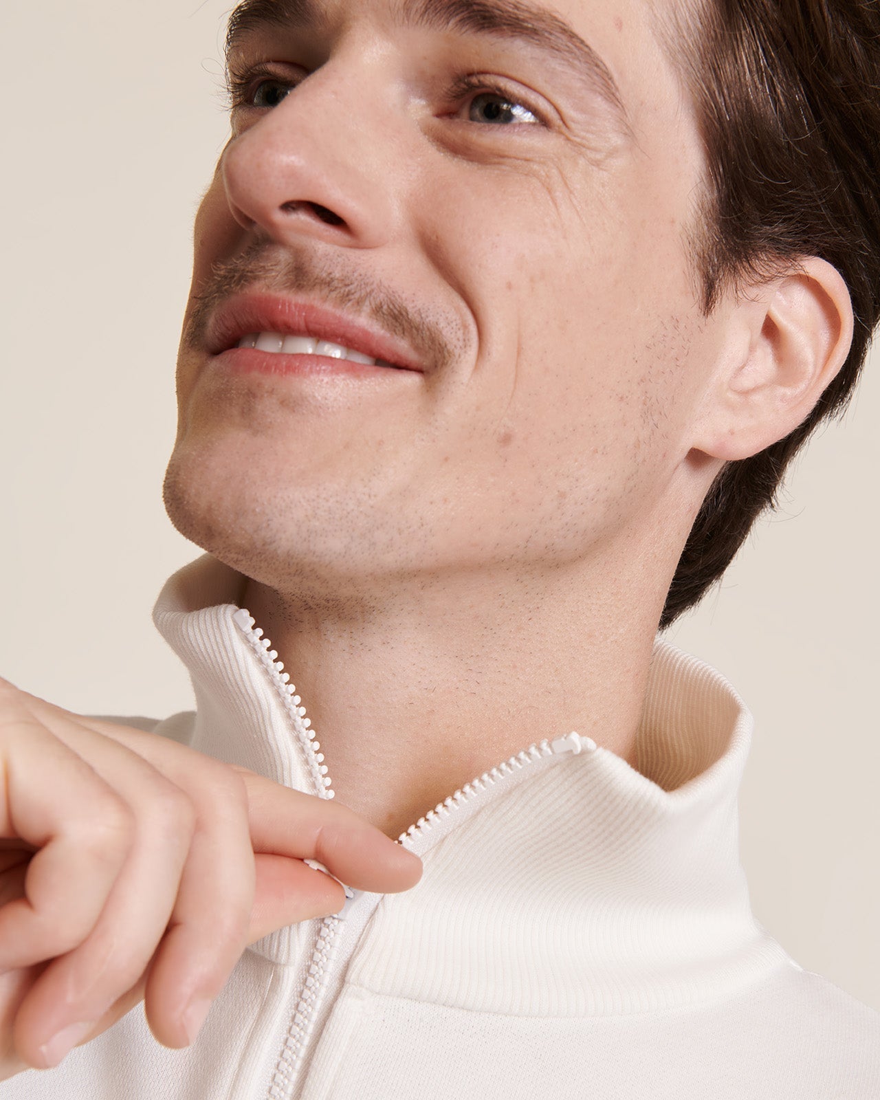 Le Sweat Stanny En Coton Bio Et Col Zippé - Blanc