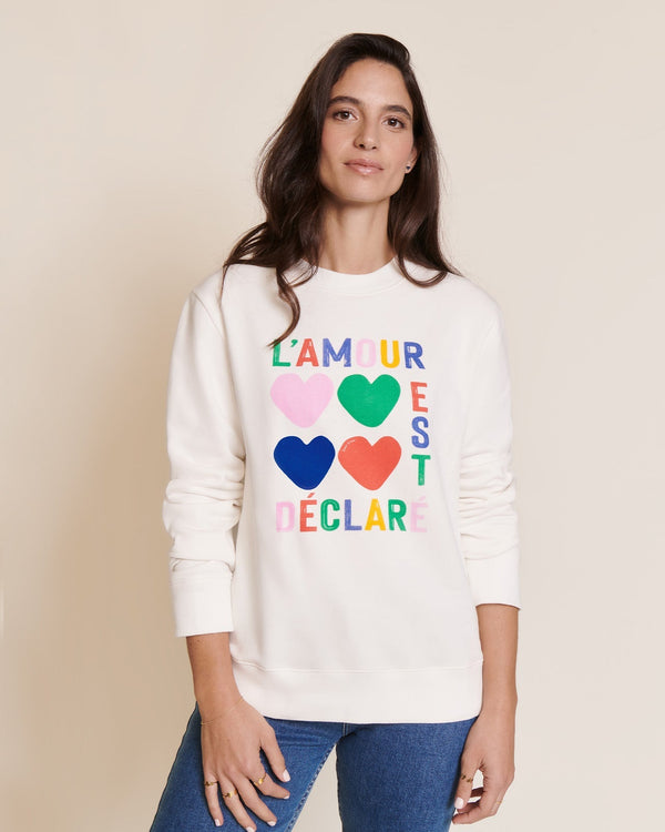 Le Sweat L'Amour Est Déclaré Femme En Coton Bio - Multicolore
