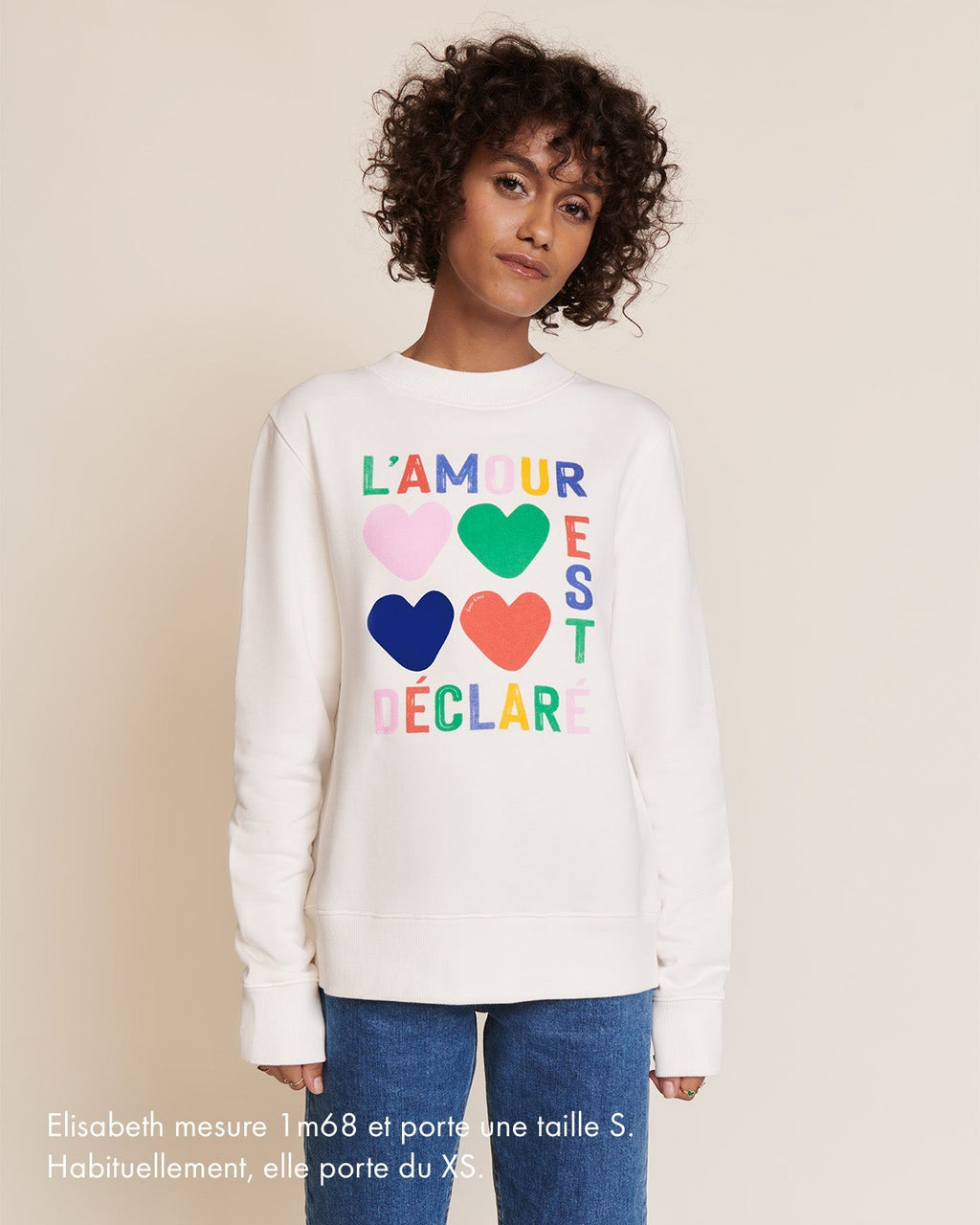 Le Sweat L'Amour Est Déclaré Femme En Coton Bio - Multicolore
