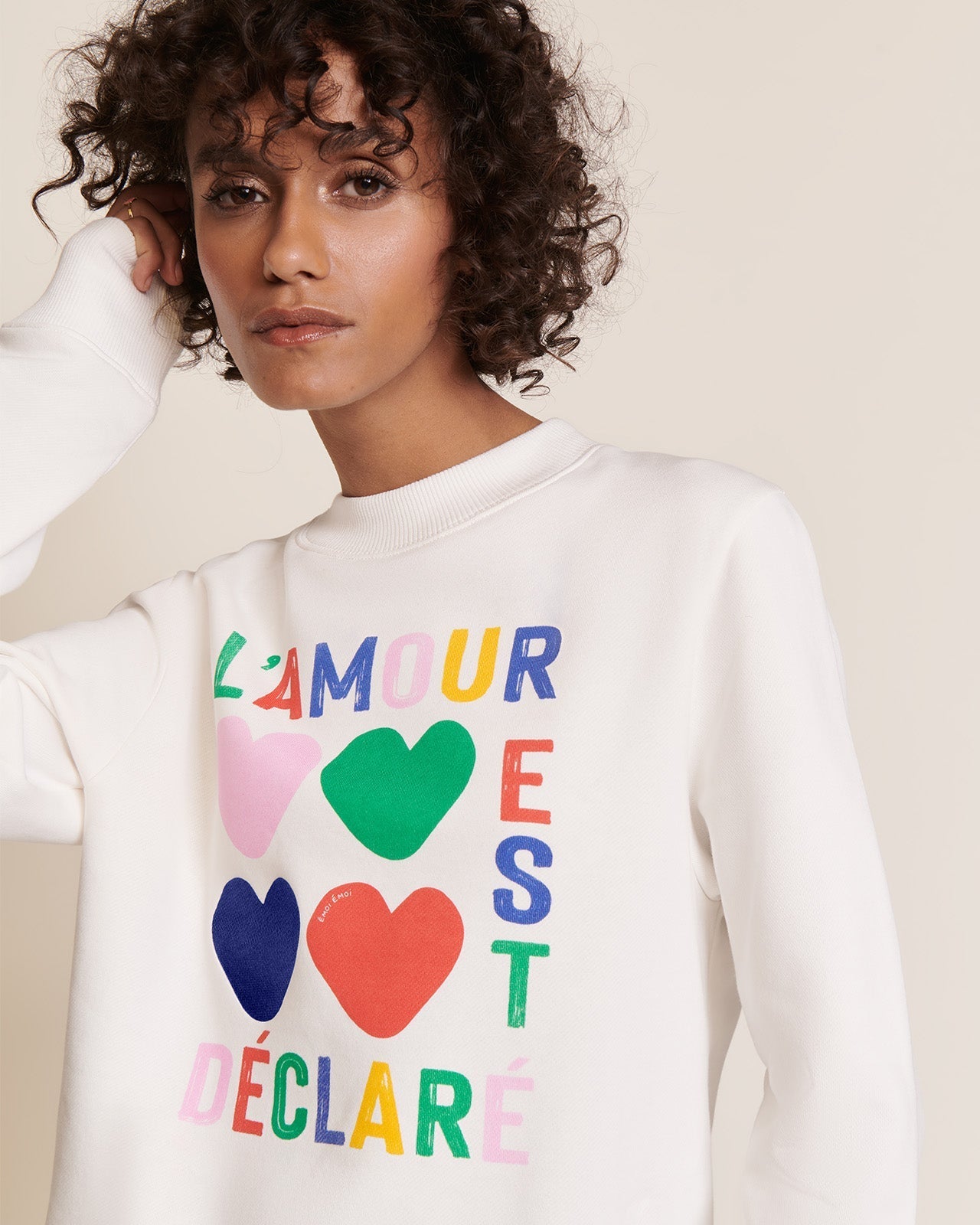 Le Sweat L'Amour Est Déclaré Femme En Coton Bio - Multicolore