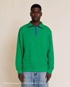 Le Sweat Stanny En Coton Bio Et Col Zippé - Vert