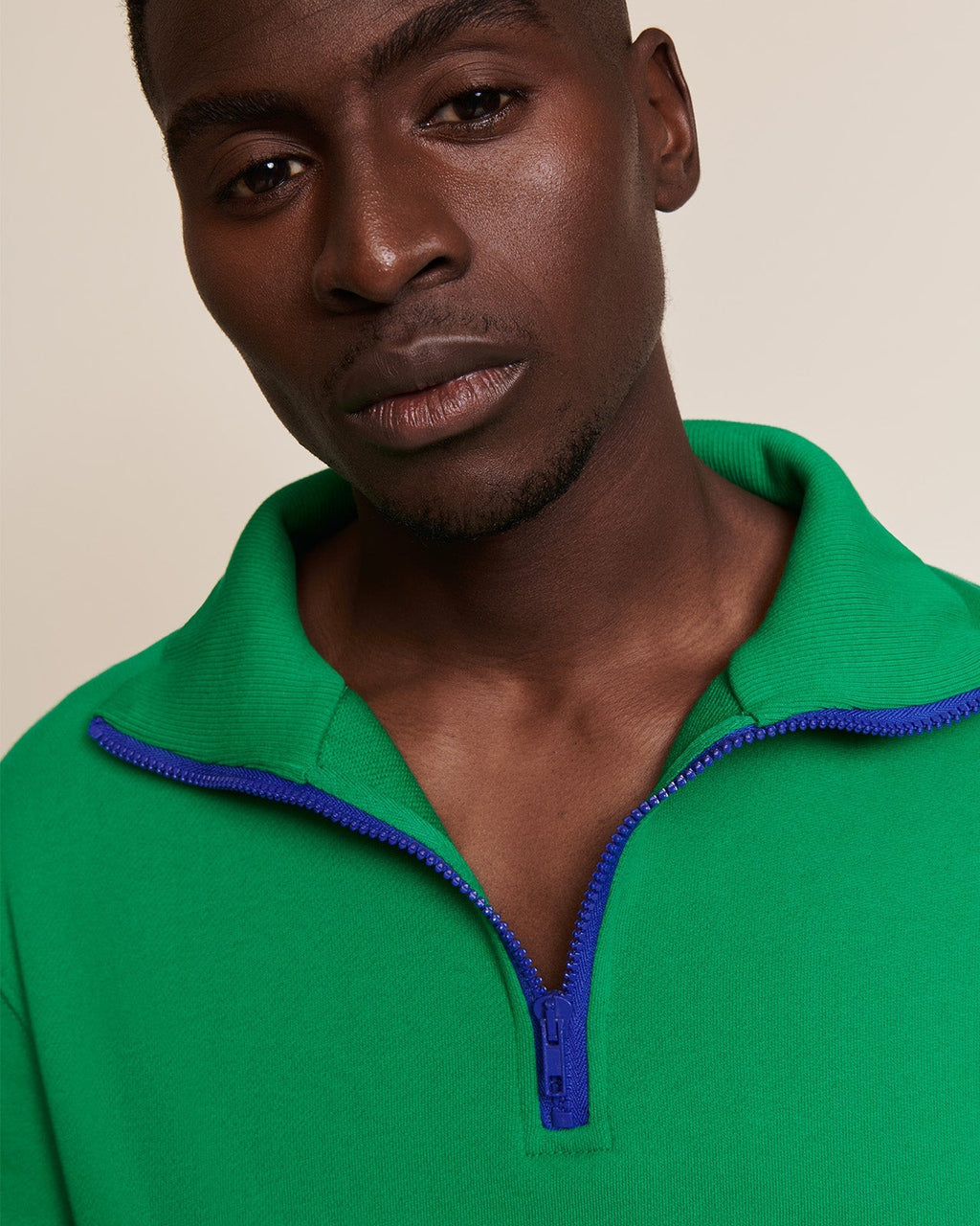 Le Sweat Stanny En Coton Bio Et Col Zippé - Vert