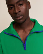 Le Sweat Stanny En Coton Bio Et Col Zippé - Vert
