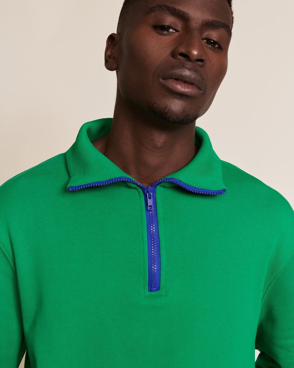 Le Sweat Stanny En Coton Bio Et Col Zippé - Vert