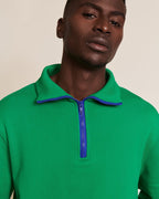 Le Sweat Stanny En Coton Bio Et Col Zippé - Vert
