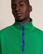 Le Sweat Stanny En Coton Bio Et Col Zippé - Vert