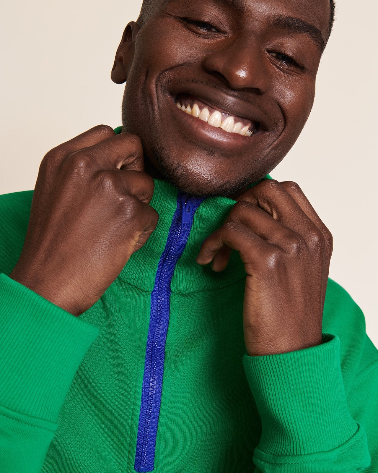 Le Sweat Stanny En Coton Bio Et Col Zippé - Vert