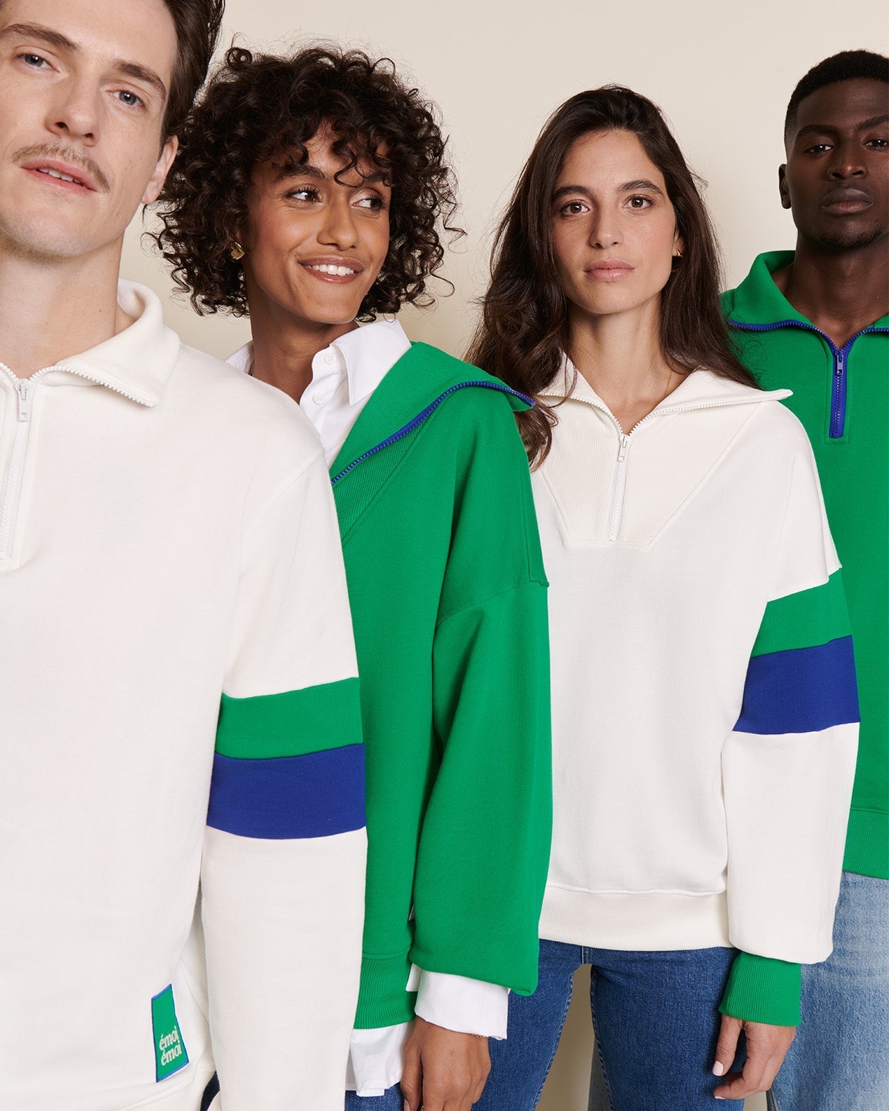 Le Sweat Stanny En Coton Bio Et Col Zippé - Blanc