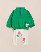 Le Sweat Sun En Coton Bio Et Col Zippé - Vert