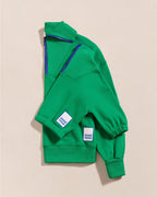 Le Sweat Sunny En Coton Bio Et Col Zippé - Vert