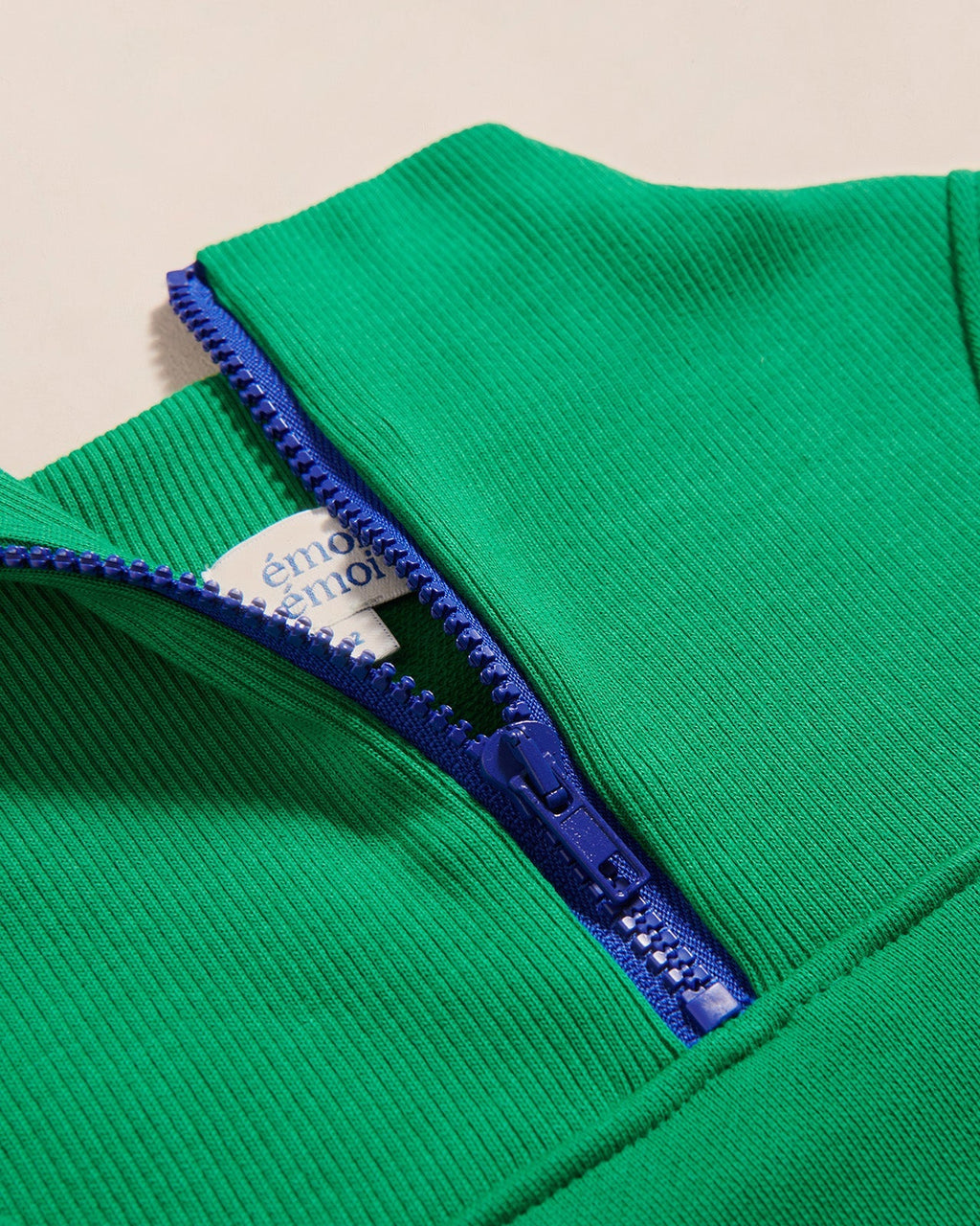 Le Sweat Sun En Coton Bio Et Col Zippé - Vert