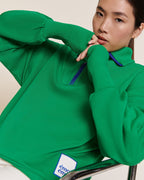 Le Sweat Sunny En Coton Bio Et Col Zippé - Vert