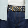 Ceinture Tressee Kaki & Écrue Classic Belt - Homme
