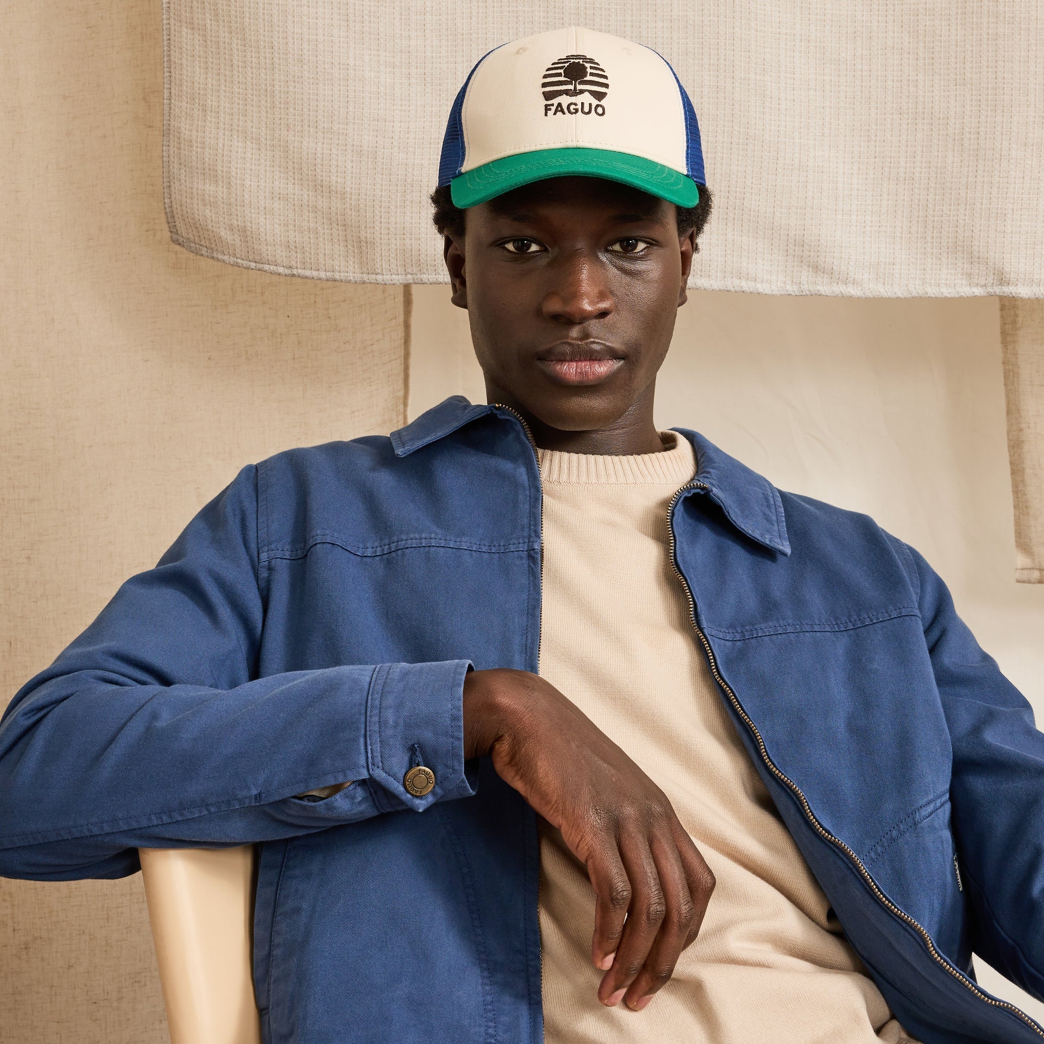 Casquette Vert & Bleu Marine Trucker Cap - Homme