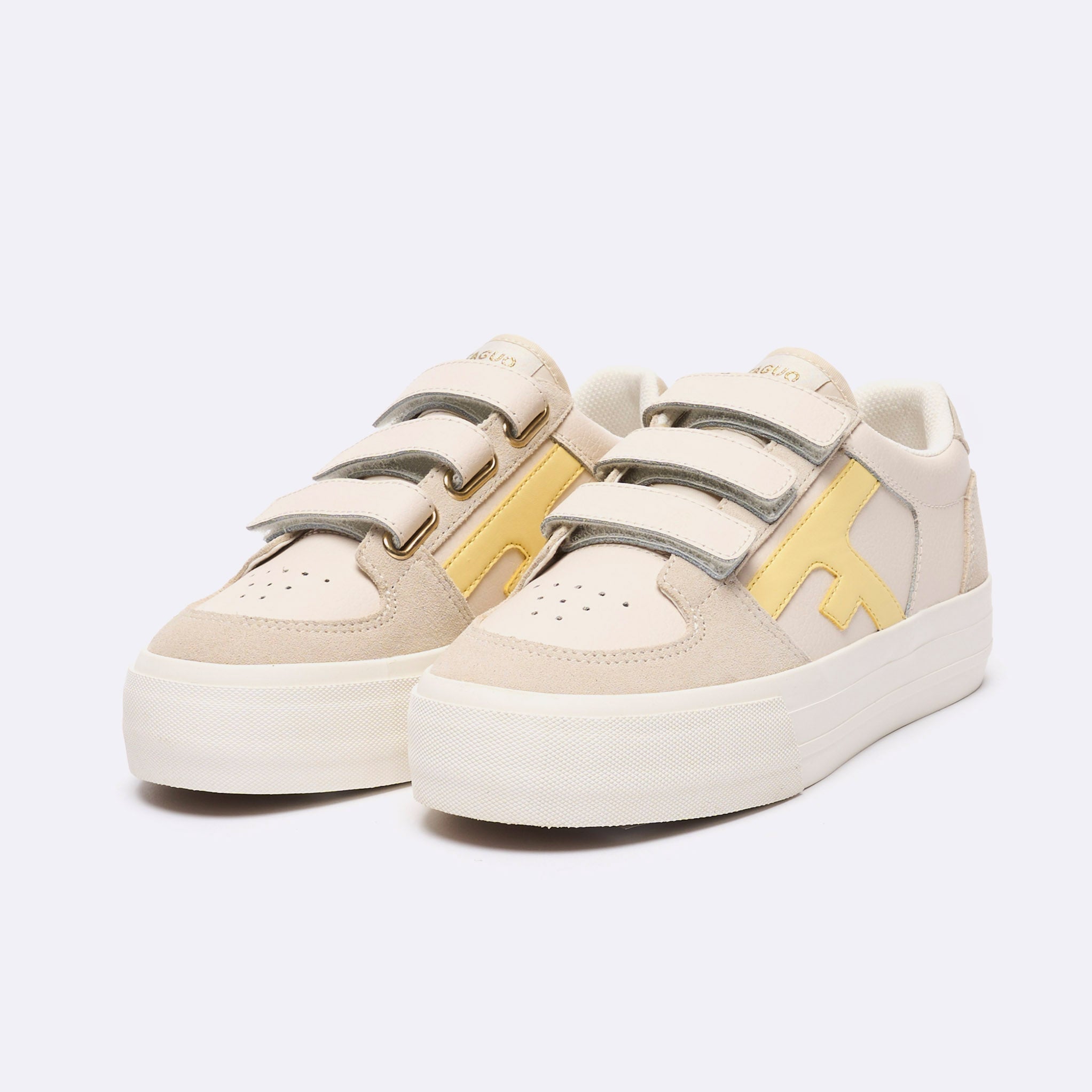 Tennis Basses Beiges Walnut P. Velcro - Femme