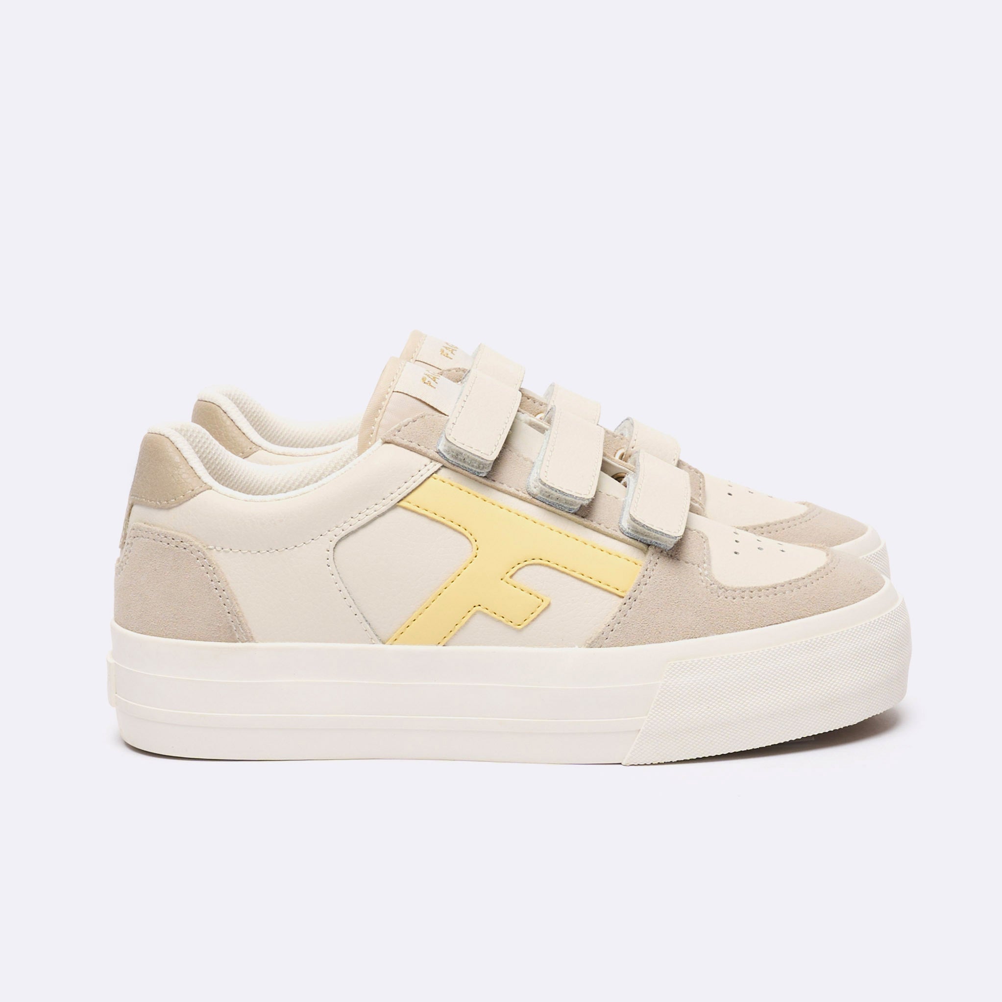 Tennis Basses Beiges Walnut P. Velcro - Femme