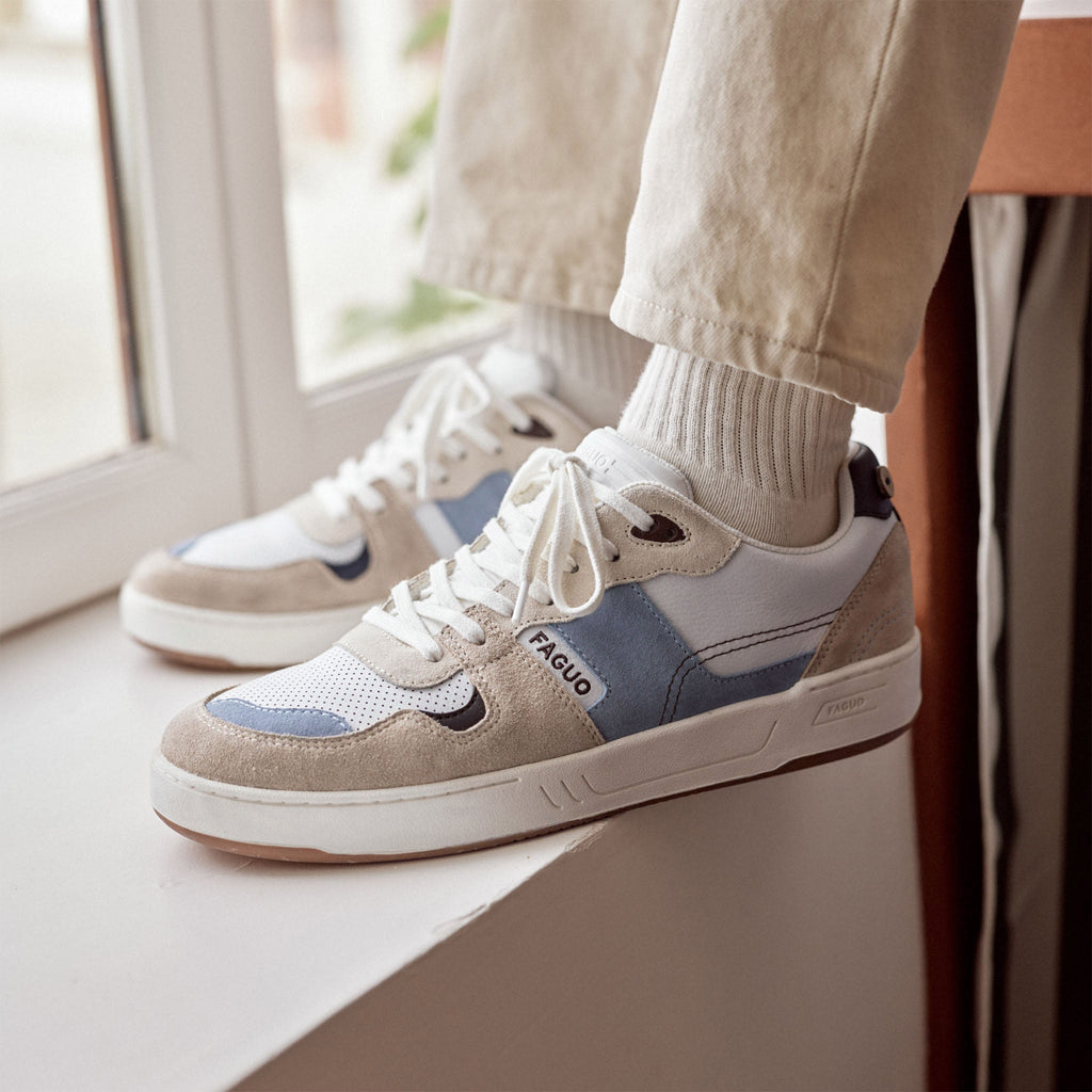 Baskets Basses Blanches & Bleues Ceiba - Homme