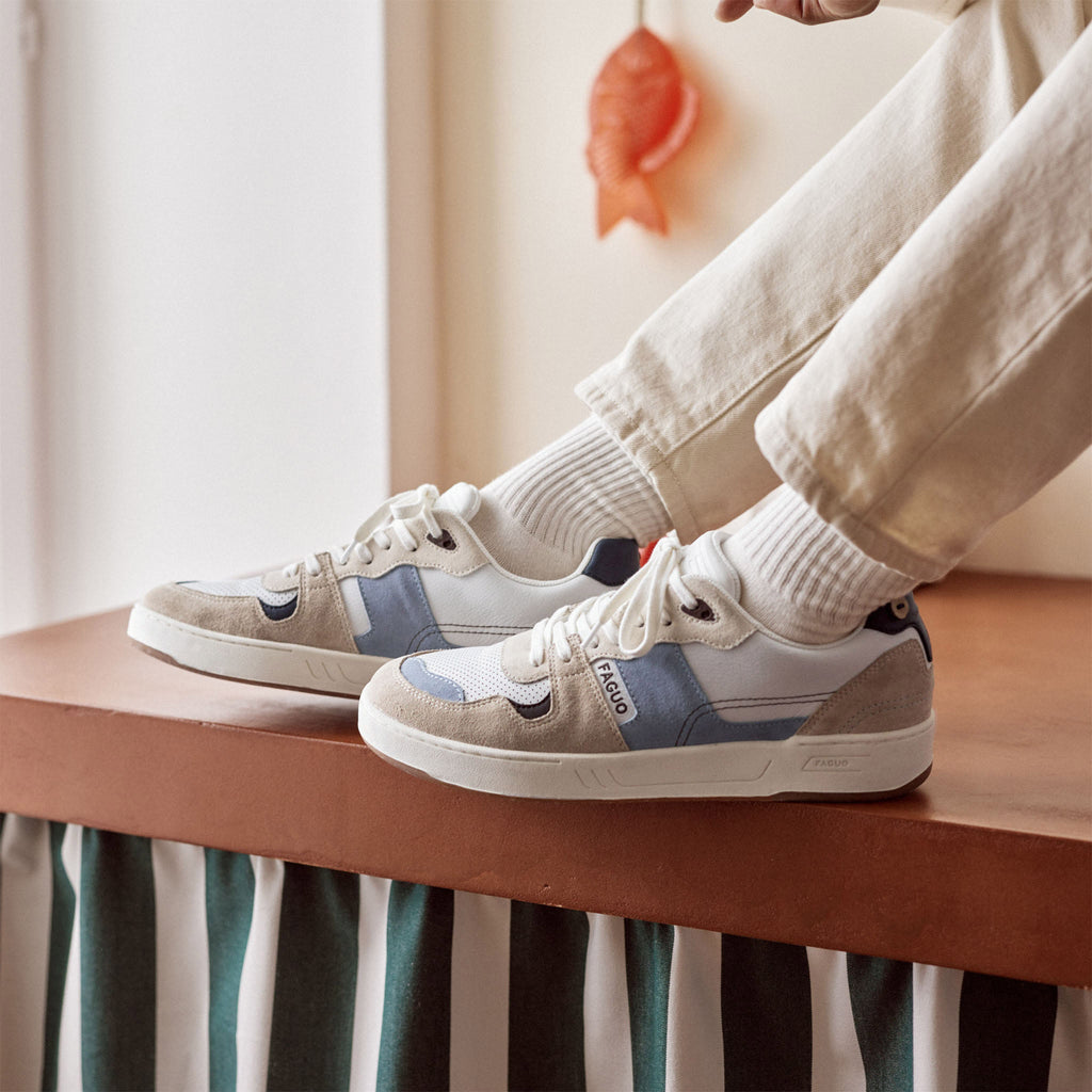 Baskets Basses Blanches & Bleues Ceiba - Homme