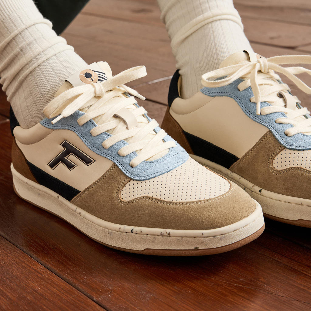 Baskets Basses Écrues, Beiges & Bleues Alder - Homme