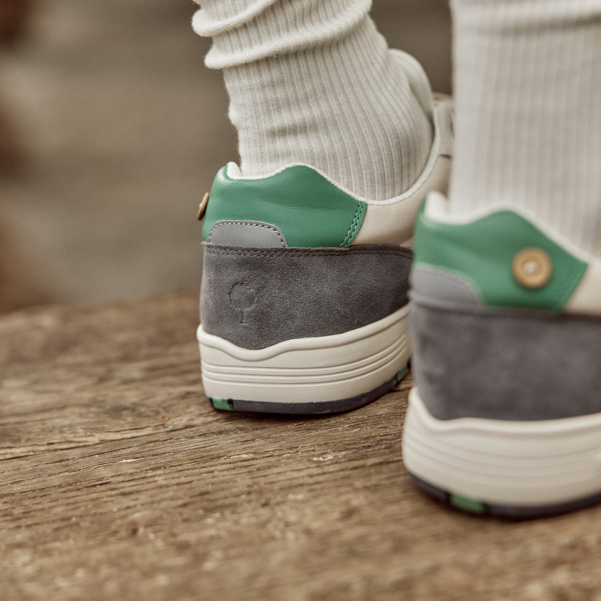Running Blanches & Vertes Olive - Homme